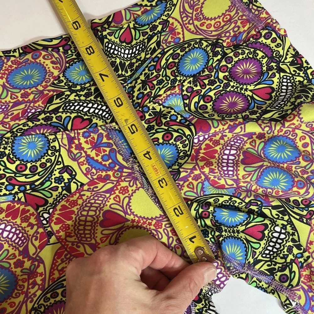 Dona‎ Jo Esqueleto Jojo Leggings Sz 1 Womens Capri Pants Day Of Dead Sugar Skull